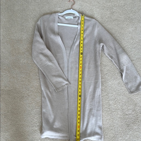 Calvin Klein Women's Beige Open Cardigan - Picture 5 of 6
